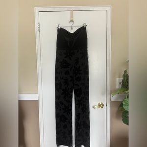 Lulu's Black Floral Jumpsuit